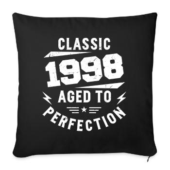 1998 Classic 1998 Vintage 1998 Anniversary Gift - Sofa pillowcase 17,3'' x 17,3'' (45 x 45 cm) - black - Front