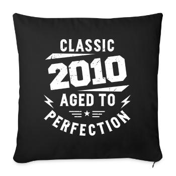 2010 Classic 2010 Anniversary Gift 2010 Vintage - Sofa pillowcase 17,3'' x 17,3'' (45 x 45 cm) - black - Front
