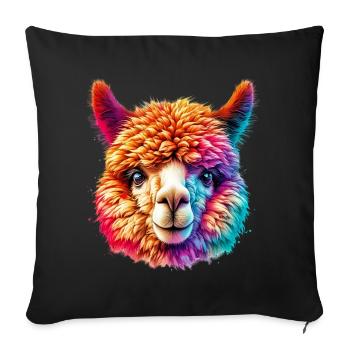 Alpaca - Sofa pillowcase 17,3'' x 17,3'' (45 x 45 cm) - black - Front
