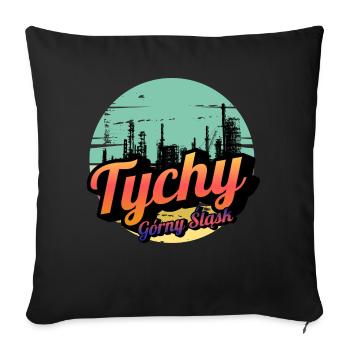Tychy Upper Silesia - Sofa pillowcase 17,3'' x 17,3'' (45 x 45 cm) - black - Front
