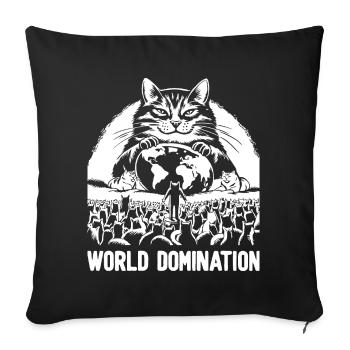 World Domination 1 - Sofa pillowcase 17,3'' x 17,3'' (45 x 45 cm) - black - Front