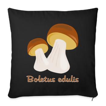 Champignons d’automne - Housse de coussin décorative 45 x 45 cm - noir - Devant