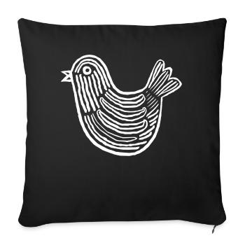 Pigeon pigeons pigeon cadeau colombophile - Housse de coussin décorative 45 x 45 cm - noir - Devant