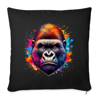 Gorilla - Sofakissenbezug 45 x 45 cm - Schwarz - Vorne