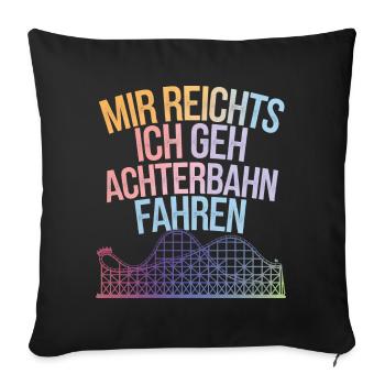 Roller Coaster Amusement Park Roller Coaster - Sofa pillowcase 17,3'' x 17,3'' (45 x 45 cm) - black - Front