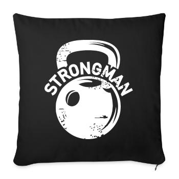Kettlebell Strongman Fitness Poids Icône Icône - Housse de coussin décorative 45 x 45 cm - noir - Devant
