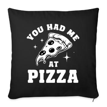 Pizza Italie Restauration rapide - Housse de coussin décorative 45 x 45 cm - noir - Devant