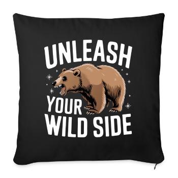 Bear Grizzly Bear Brown Bear Bear - Sofa pillowcase 17,3'' x 17,3'' (45 x 45 cm) - black - Front