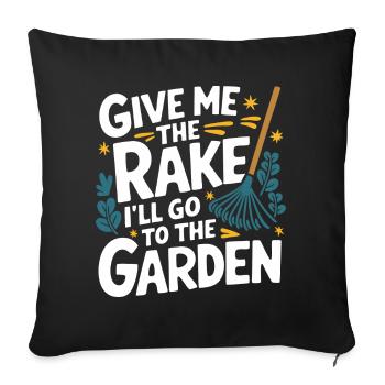 Gardener Garden Plants Gardening - Sofa pillowcase 17,3'' x 17,3'' (45 x 45 cm) - black - Front