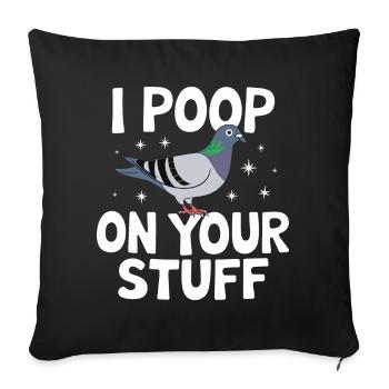 Pigeon Pigeons Animal Bird - Sofa pillowcase 17,3'' x 17,3'' (45 x 45 cm) - black - Front