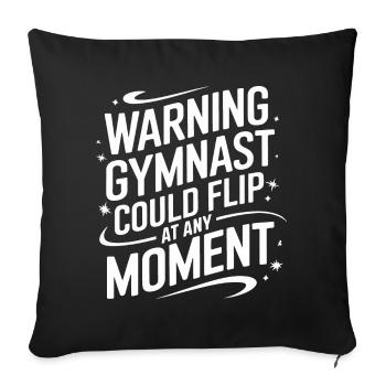 Turnen Turner Gymnastik - Sofakissenbezug 45 x 45 cm - Schwarz - Vorne