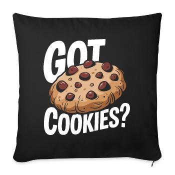 Cookies Cookie Biscuits Biscuits Chocolate - Sofa pillowcase 17,3'' x 17,3'' (45 x 45 cm) - black - Front