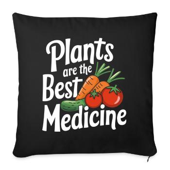 Végétarien Végétalien Végétarien Végétarien - Housse de coussin décorative 45 x 45 cm - noir - Devant