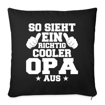 Voici à quoi ressemble un grand-père vraiment cool - Housse de coussin décorative 45 x 45 cm - noir - Devant