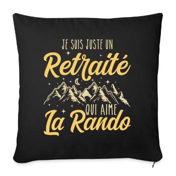 Just a retiree who loves hiking, retirement - Sofa pillowcase 17,3'' x 17,3'' (45 x 45 cm) - black - Front