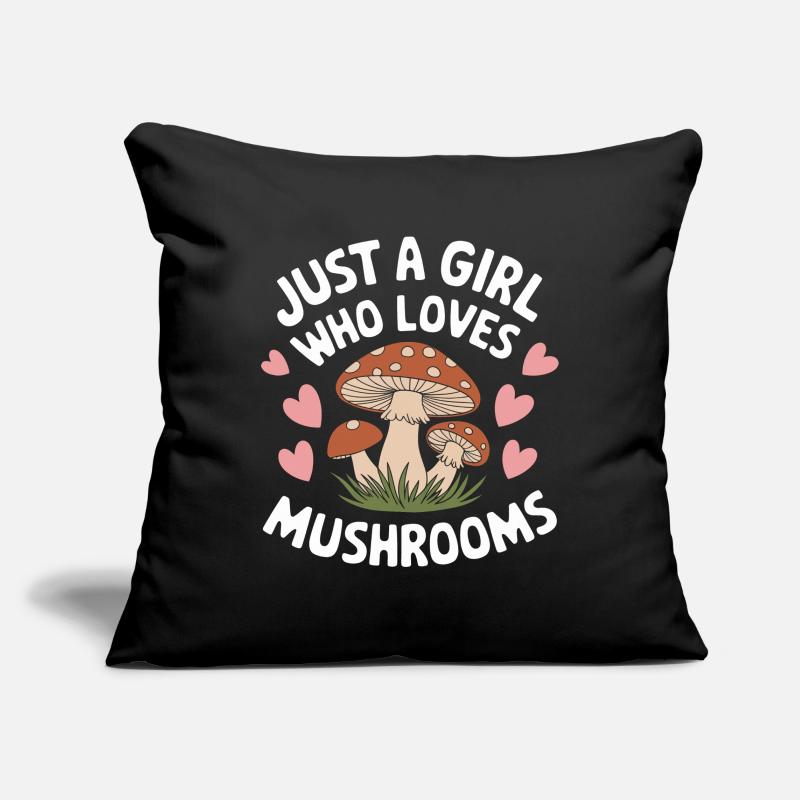 Champignons Champignons Champignon Champignon Housse de coussin décorative 45 x 45 cm