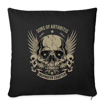 Sons of Arthritis Ibuprofen Chapter Biker - Sofa pillowcase 17,3'' x 17,3'' (45 x 45 cm) - black - Front