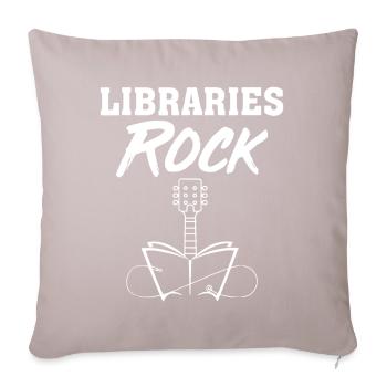 Teacher Library Rocks - Sofa pillowcase 17,3'' x 17,3'' (45 x 45 cm) - light taupe - Front
