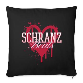 Schranz bat la techno rave - Housse de coussin décorative 45 x 45 cm - noir - Devant