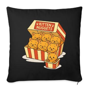 Cat capsules with cute faces - Sofa pillowcase 17,3'' x 17,3'' (45 x 45 cm) - black - Front