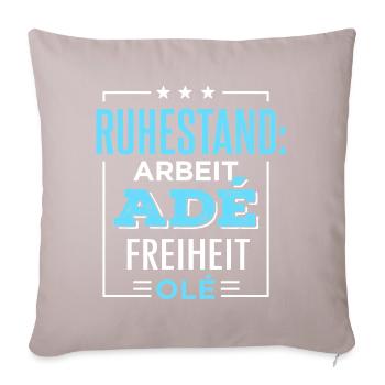 Retraite Adieu Travail Liberté Olé Pension Pension - Housse de coussin décorative 45 x 45 cm - taupe clair - Devant