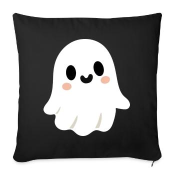 Cute Ghost - Sofa pillowcase 17,3'' x 17,3'' (45 x 45 cm) - black - Front