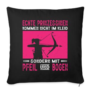 Archery Gifts Archer Archery - Sofa pillowcase 17,3'' x 17,3'' (45 x 45 cm) - black - Front