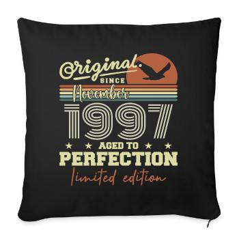 November 1997 Anniversary 1997 November 1997 - Sofa pillowcase 17,3'' x 17,3'' (45 x 45 cm) - black - Front