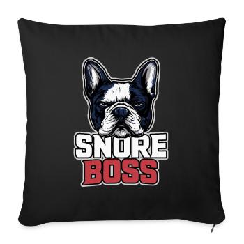 Lustiges Hundemotiv für Frenchie Fans - Sofakissenbezug 45 x 45 cm - Schwarz - Vorne