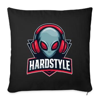 HARDSTYLE Alien Headphone Motif - Housse de coussin décorative 45 x 45 cm - noir - Devant