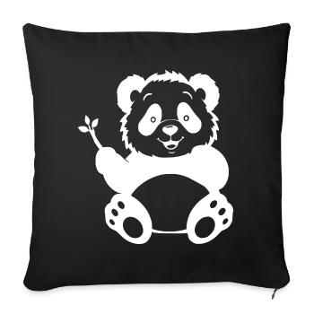 Bear Bear Panda Bear T-shirt Gift - Sofa pillowcase 17,3'' x 17,3'' (45 x 45 cm) - black - Front