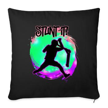 Scooter - Stunt it - Sofa pillowcase 17,3'' x 17,3'' (45 x 45 cm) - black - Front