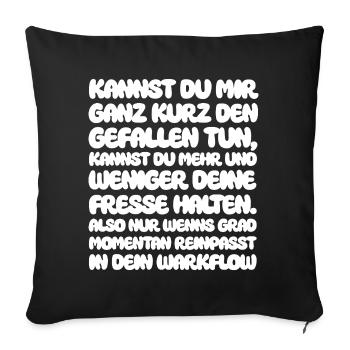Tu peux me rendre un service très brièvement ? - Housse de coussin décorative 45 x 45 cm - noir - Devant