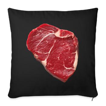 Steak - Sofakissenbezug 45 x 45 cm - Schwarz - Vorne