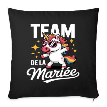 Bridal Team Humor Bachelorette Party Unicorn Gift - Sofa pillowcase 17,3'' x 17,3'' (45 x 45 cm) - black - Front