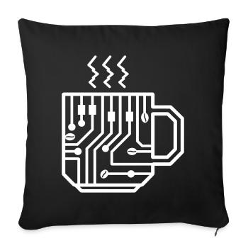 Circuit Mug Glyph Tech Brew - Sofakissenbezug 45 x 45 cm - Schwarz - Vorne