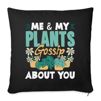 Garden & Plant Lovers Gifts - Sofa pillowcase 17,3'' x 17,3'' (45 x 45 cm) - black - Front