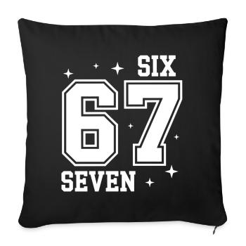 67 - Six Seven SixSeven 6-7 - Housse de coussin décorative 45 x 45 cm - noir - Devant