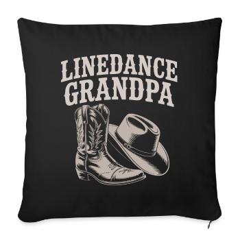 LineDance Grandpa Western Boots - Sofa pillowcase 17,3'' x 17,3'' (45 x 45 cm) - black - Front