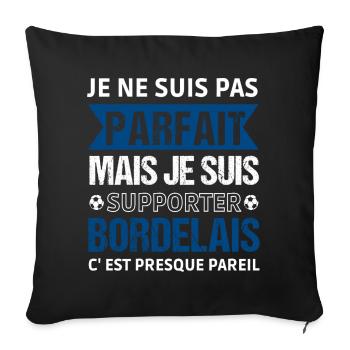 Bordeaux Football Gift - Sofa pillowcase 17,3'' x 17,3'' (45 x 45 cm) - black - Front