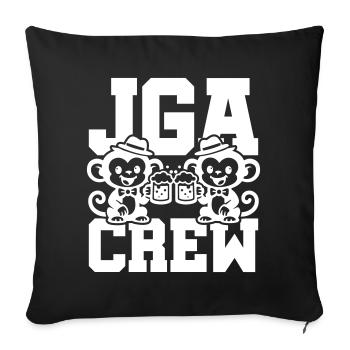 Jga Crew Junggesellenabschied Affe - Sofakissenbezug 45 x 45 cm - Schwarz - Vorne