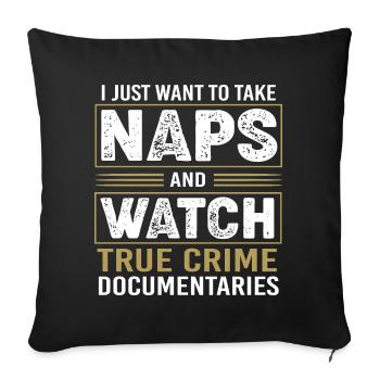 True Crime Krimi - Housse de coussin décorative 45 x 45 cm - noir - Devant