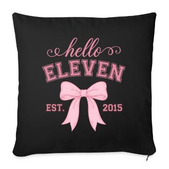 Bonjour Eleven Est 2015 Pink Bow Design - Housse de coussin décorative 45 x 45 cm - noir - Devant