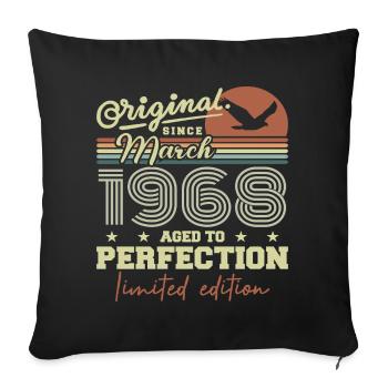 Anniversaire Mars 1968 - Housse de coussin décorative 45 x 45 cm - noir - Devant