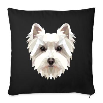 Maltese Little Maltese Dog Love Sweet Maltese - Sofa pillowcase 17,3'' x 17,3'' (45 x 45 cm) - black - Front