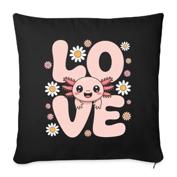 Pastel Love Kawaii Daisy Creature - Sofa pillowcase 17,3'' x 17,3'' (45 x 45 cm) - black - Front