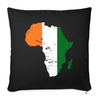 Elfenbeinküste Flagge Afrika used - Sofakissenbezug 45 x 45 cm - Schwarz - Vorne