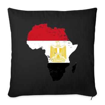 Ägypten_Flagge_Afrika_used - Sofakissenbezug 45 x 45 cm - Schwarz - Vorne