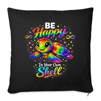 Choose To Be Happy Saying Mental Health Retro Desi - Sofa pillowcase 17,3'' x 17,3'' (45 x 45 cm) - black - Front