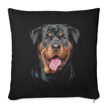 Rottweiler Dog - Sofa pillowcase 17,3'' x 17,3'' (45 x 45 cm) - black - Front